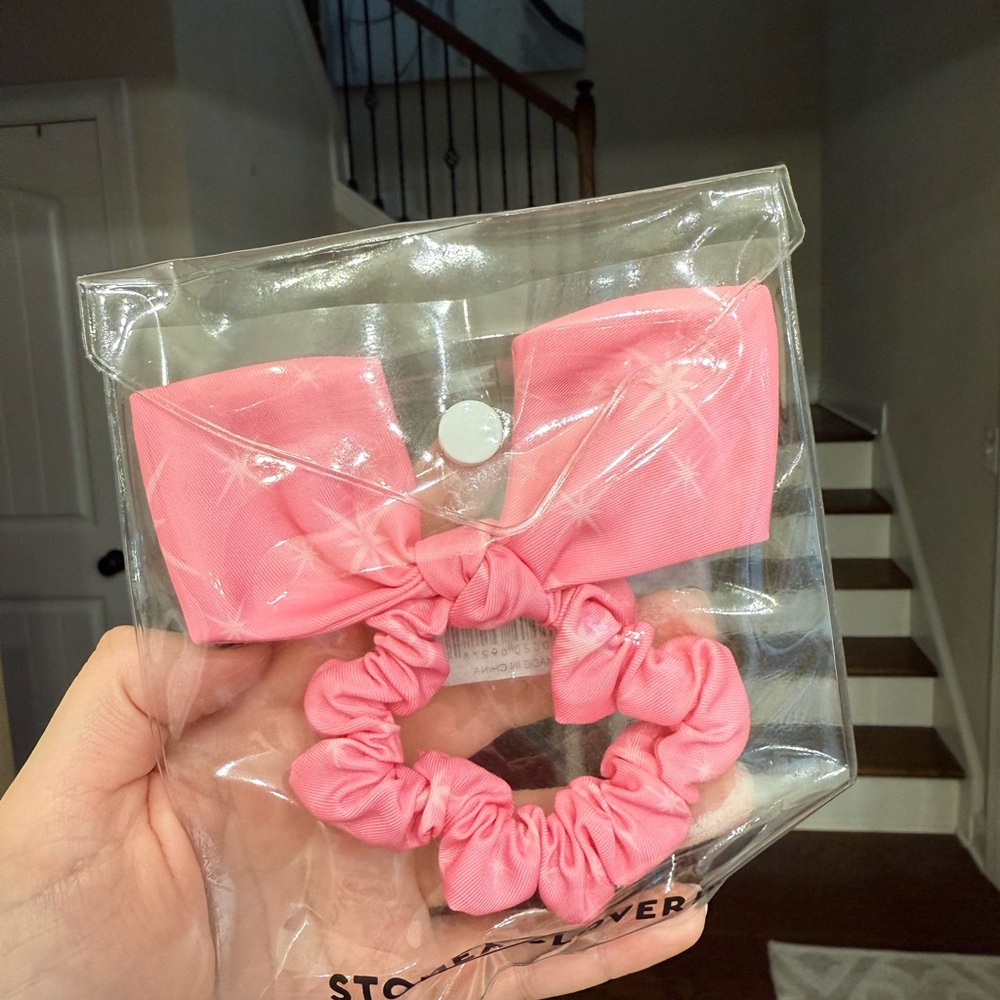 Stoney Clover pink scrunchie